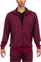 Mens VacationGrabs performance jacket zipper front in burgundy with a sleek design and side pockets