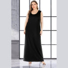 Trendsi plus size maxi tank dress in black for a stylish and comfortable look