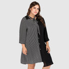 Trendsi plus size vacation dress with striped pattern and tie detail for stylish summer outings