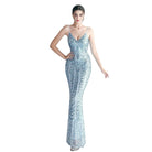 Elegant purple sequin dress women featuring a fitted silhouette and intricate design for special occasions