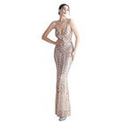 Elegant purple sequin dress women with intricate embellishments for special occasions