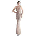 Elegant purple sequin dress women with a fitted silhouette and delicate straps for special occasions