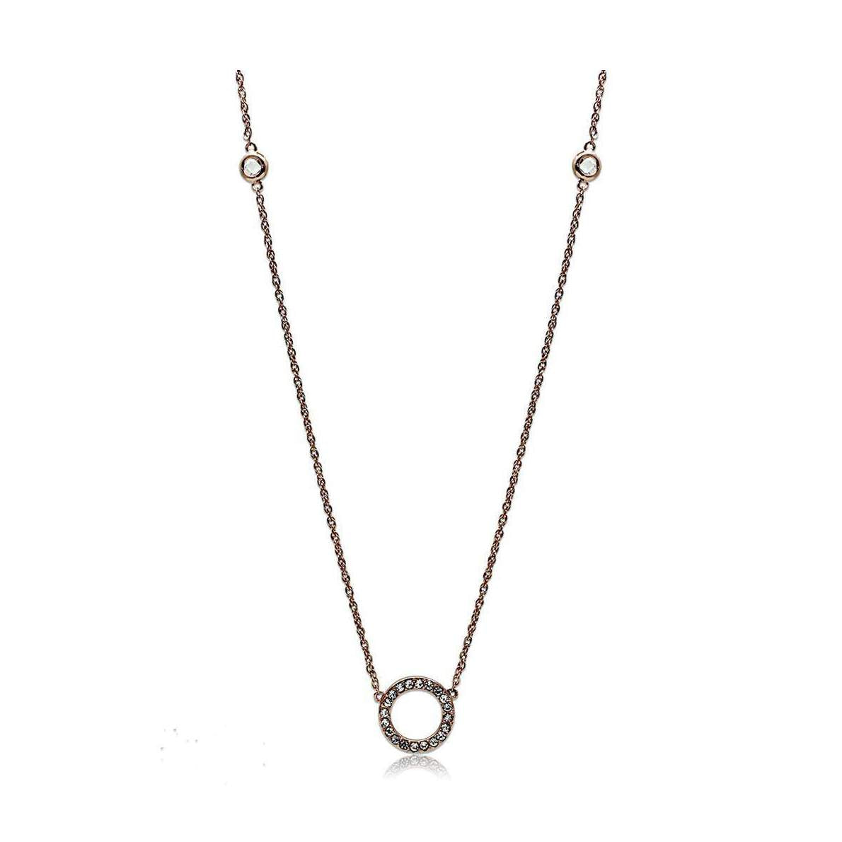 Elegant rose gold circle necklace with a delicate chain and circular pendant for stylish women