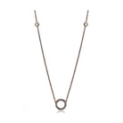 Elegant rose gold circle necklace with a delicate chain and circular pendant for stylish women