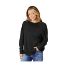 Trendsi Women's Round Neck Long Sleeve Top in Black for Casual Wear and Comfort