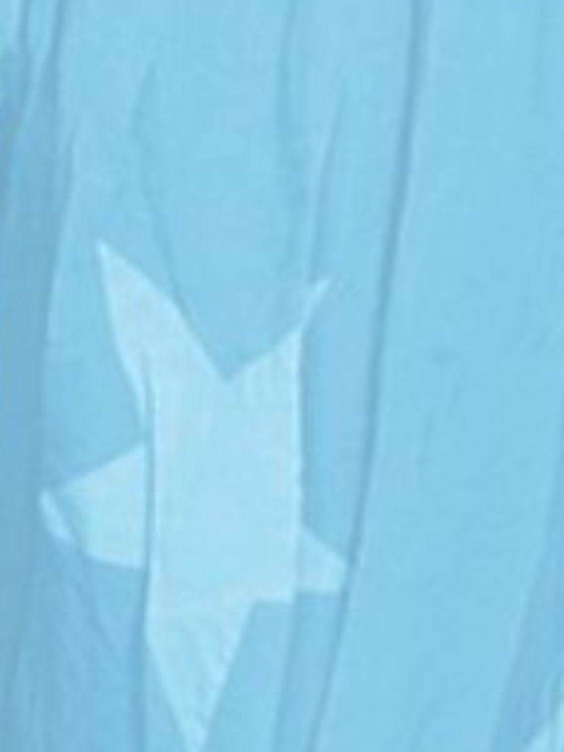 Trendsi Women's ruched full size pants in light blue with star pattern for casual style
