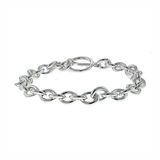 Stylish silver brass bracelet for women with a modern link design, perfect for everyday wear