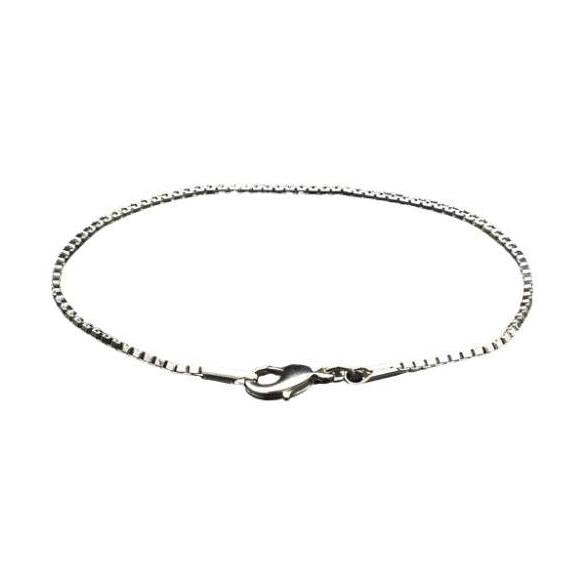 Silver tone chain bracelet with a secure lobster clasp for everyday wear