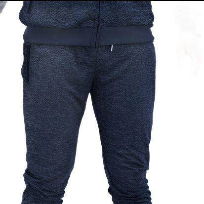Men's speckled jogger pants in dark navy with a comfortable fit for casual wear