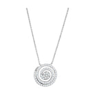 Elegant spiral pendant jewelry for women with sparkling rhinestones on a delicate chain