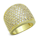 Statement Gold Ring with Sparkling Crystal Accents for a Bold Fashion Statement