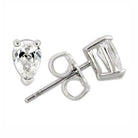 Elegant sterling silver jewelry for women featuring pear-shaped stud earrings with sparkling stones