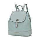 Pink Orpheus stylish backpack handbag in light blue with a sleek design and gold accent