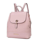 Pink Orpheus stylish backpack handbag with a flap and adjustable straps for daily use