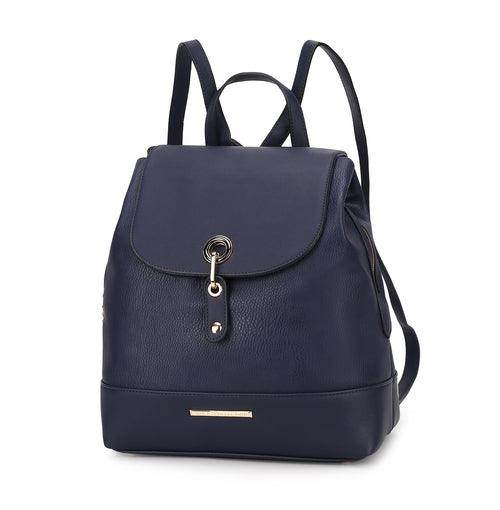 Navy stylish backpack handbag with chic design and adjustable straps for everyday use