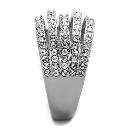 Stylish elegant rings with shimmering rhinestones for a glamorous look