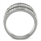 Stylish elegant rings with silver bands and sparkling stones for a chic look