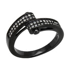 Stylish black ring featuring synthetic crystal fashion jewelry for a chic look