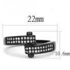 VacationGrabs Women's Ring with Synthetic Crystal Fashion Jewelry in Black Design