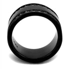 Stylish black synthetic crystal fashion ring with sleek design from VacationGrabs