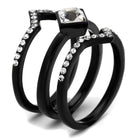 Black Synthetic Crystal Jewelry for Women featuring a stylish ring set with sparkling accents