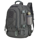 VacationGrabs camping tactical bag in black with water bottle holder and adjustable straps