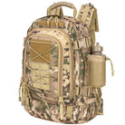 VacationGrabs camping tactical bag in camouflage with multiple compartments and water bottle holder