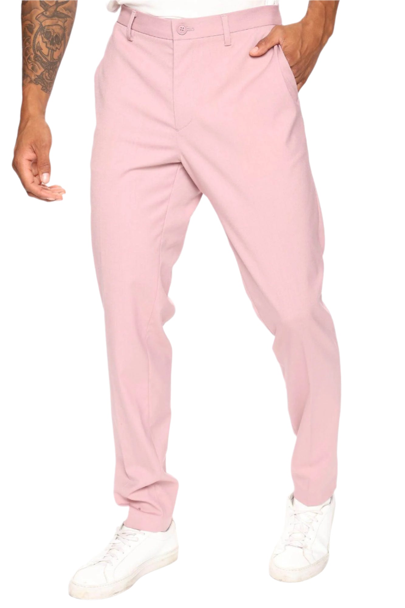 The Modern Stretch Slim Trouser - Mauve - VacationGrabs