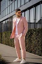 The Modern Stretch Slim Trouser - Mauve - VacationGrabs