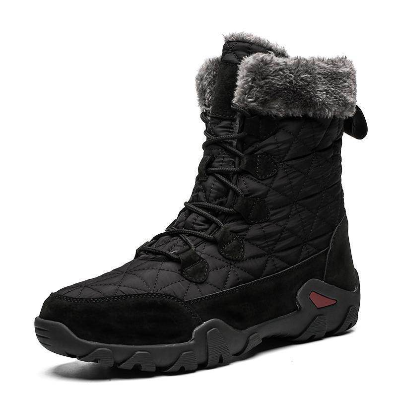 Thick winter boots for men with fur lining and rugged sole for optimal comfort and traction