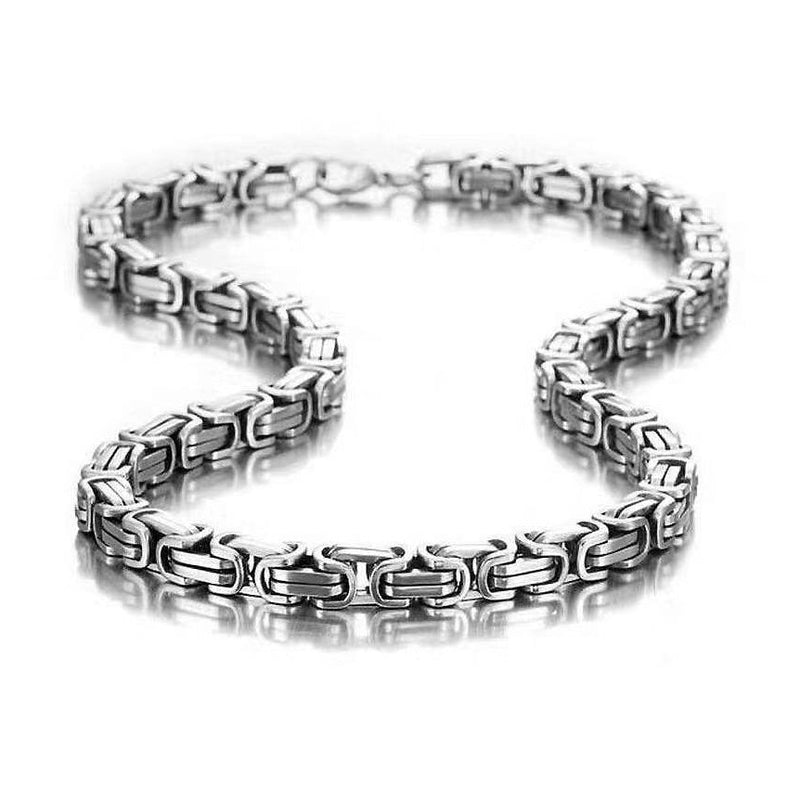 Stylish titanium steel chain necklace for men with a sleek, modern design and durable finish