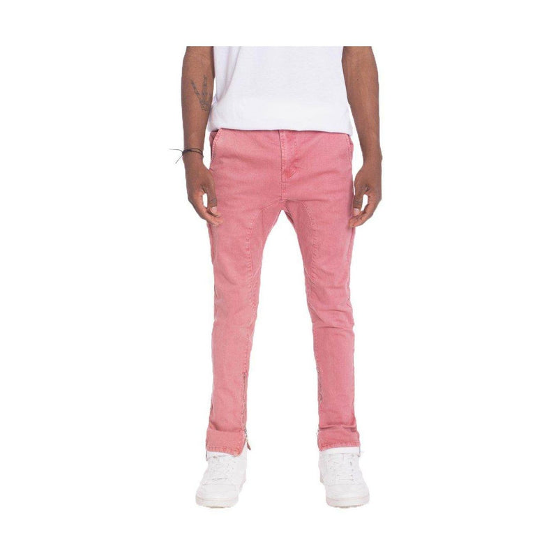 VacationGrabs trendy stretch jeans for men in pink with a slim fit design for casual wear