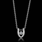 TS572 - Rhodium 925 Sterling Silver Necklace with AAA Grade - VacationGrabs