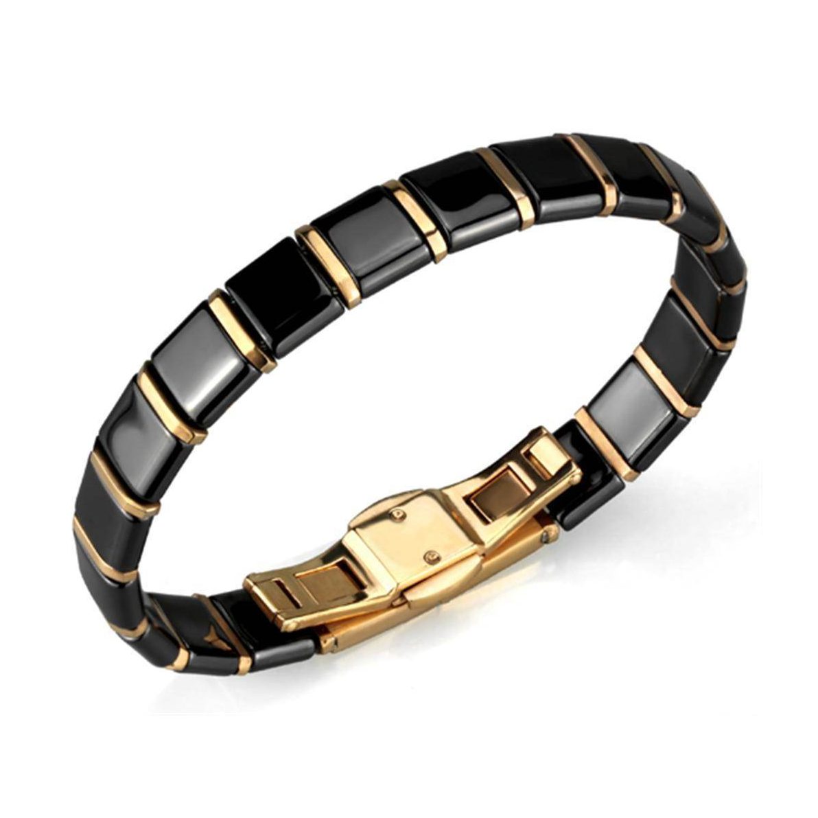 Stylish black and gold bracelet, perfect vacation jewelry for women on their travels