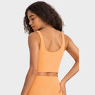 Trendsi Women's Vacation Style Sportswear Crop Top in Orange with a Comfortable Fit for Active Days