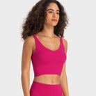 Trendsi Women's Pink Crop Top for Vacation Style Sportswear with Comfortable Fit