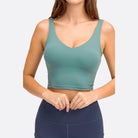 Trendsi women's vacation style sportswear cropped top in teal for active lounging