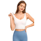 Trendsi Women's Activewear in White Crop Top for vacation style sportswear lovers