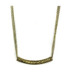 Vintage bar pendant necklace from VacationGrabs with intricate detailing on a delicate chain