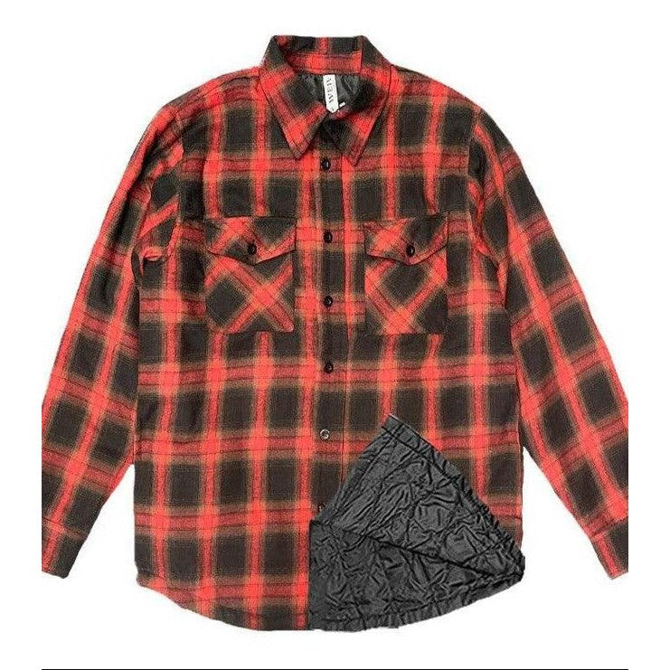 VacationGrabs warm flannel shirts for men in red and black checkered pattern with a modern fit
