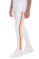 Men's 2PC Track Sets featuring a white rainbow shirt and pants for stylish casual wear