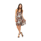 Women's Back Slit V-Neck Chiffon Dress with Side Pockets - VacationGrabs