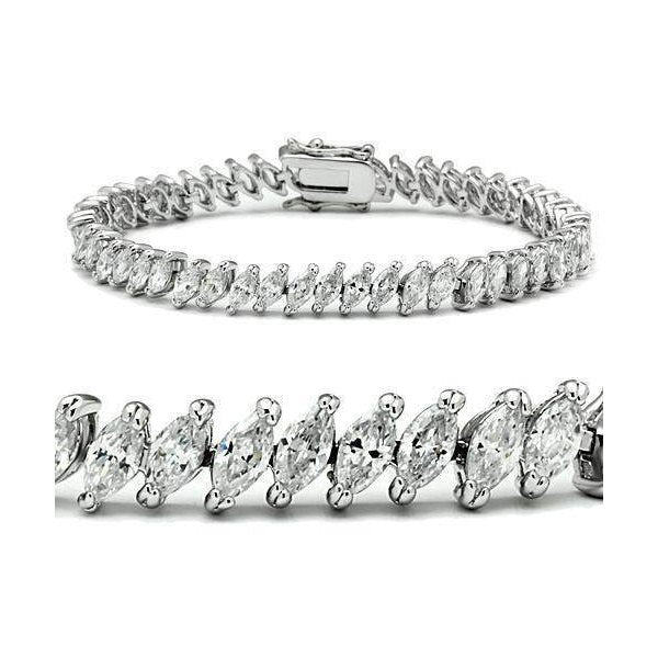 Women's Bracelets 47106 - Rhodium Brass Bracelet with AAA - VacationGrabs