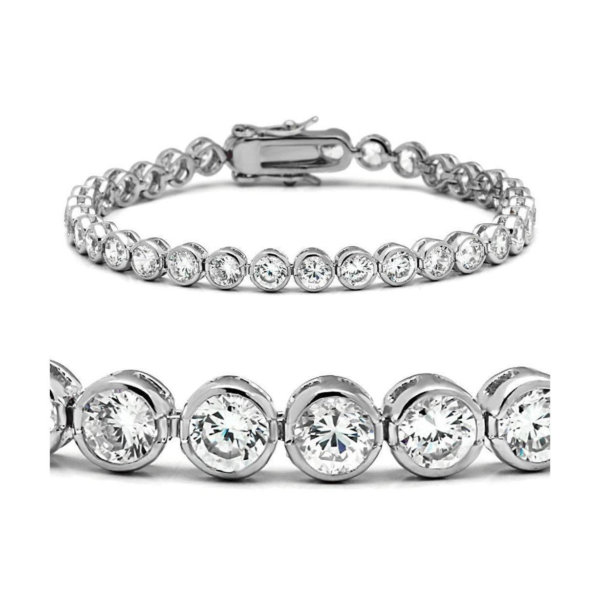 Women's Bracelets 47201 - Rhodium Brass Bracelet with AAA - VacationGrabs