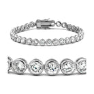 Women's Bracelets 47201 - Rhodium Brass Bracelet with AAA - VacationGrabs