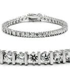 Women's Bracelets 47206 - Rhodium Brass Bracelet with AAA - VacationGrabs