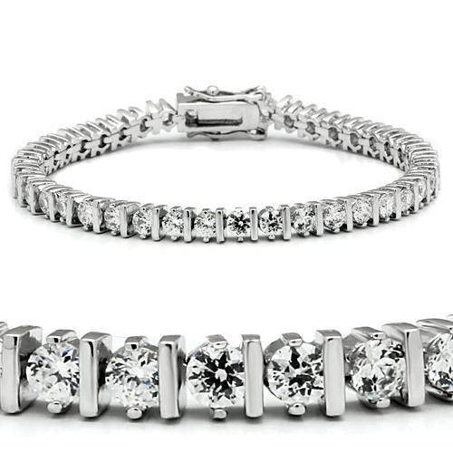 Women's Bracelets 47206 - Rhodium Brass Bracelet with AAA - VacationGrabs