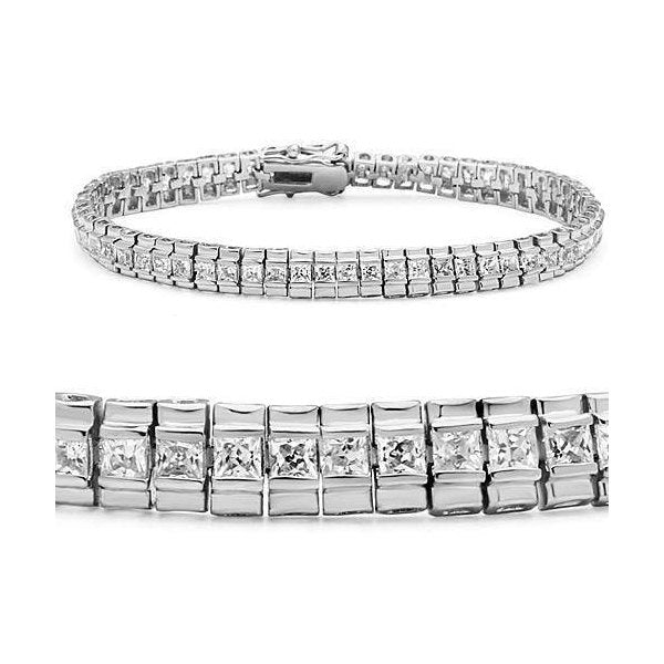 Women's Bracelets 47304 - Rhodium Brass Bracelet with AAA - VacationGrabs