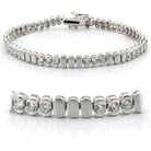 Women's Bracelets - LO1159 - Matte Rhodium & Rhodium Brass - VacationGrabs