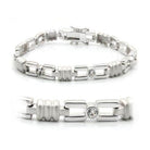 Women's Bracelets - LO1162 - Matte Rhodium & Rhodium Brass - VacationGrabs